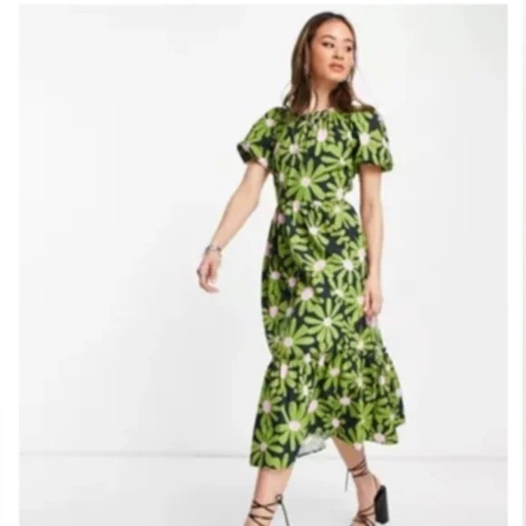 topshop green silk dress Rent Topshop Disco Sequin Midi Dress In Bright Green